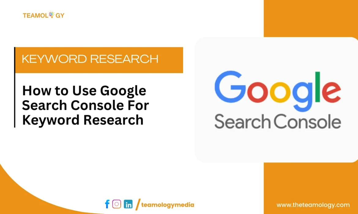 Google Search Console for Keyword Research