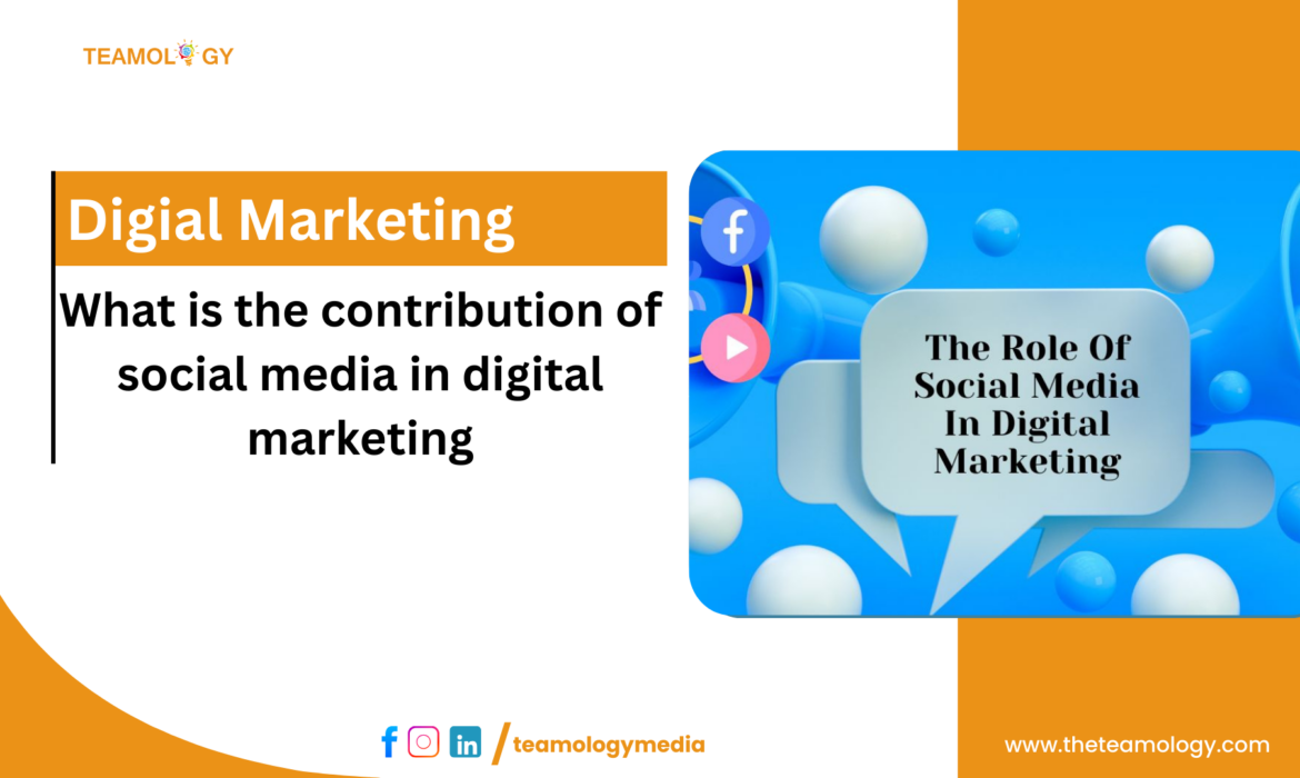 What is the contribution of social media in digital marketing