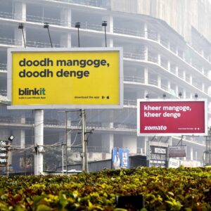 zomato blinkit billboard